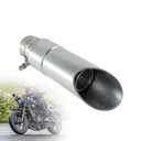 GP318B Steel Exhaust Muffler Pipe - Compatible with 2017-2021 Honda Rebel CMX500, 9-Inch Clamp-On Silver Muffler, Aggressive Sound, Direct Fit Replacement