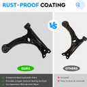 Front Lower Control Arms + Ball Joints + Sway Bar Links + Tie Rods for Toyota Corolla 2003-2008 Suspension Kit K640360 K640361 K90309 K80230 EV470 ES80432 ES80431 BT-433 10pc Set