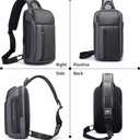 BANGE Men's Crossbody Backpack - Waterproof Shoulder Bag for Travel, Hiking & Daily Commute