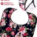 Eurzom 6 Pack Adult Bibs for Elderly Women Men, Reusable Adult Bibs for Eating with Optional Crumb Catcher Clothing Protector