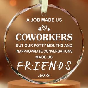 BSQUIELE Coworker Gifts - Coworker Ornament - Ornament Gifts For Boss, Manager, Coworker - Boss Gifts -Decoration Gifts For Colleague, Leader, Office, Friend, Work (Ch-var-04)