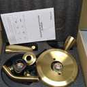 Shower Tub Faucet Sets Complete with Diverter, 5 Spray Settings, 6-Inch Bathtub Waterfall Handle Combo, 2.5 GPM High-Pressure Rain Shower Head System, Brushed Gold