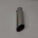 LCGP 2.75" Polished Exhaust Tip, 2.75" Inlet 3.5" Outlet 12" Long Stainless Steel Chrome Diesel Tailpipe Rolled Angle Cut, Bolt On