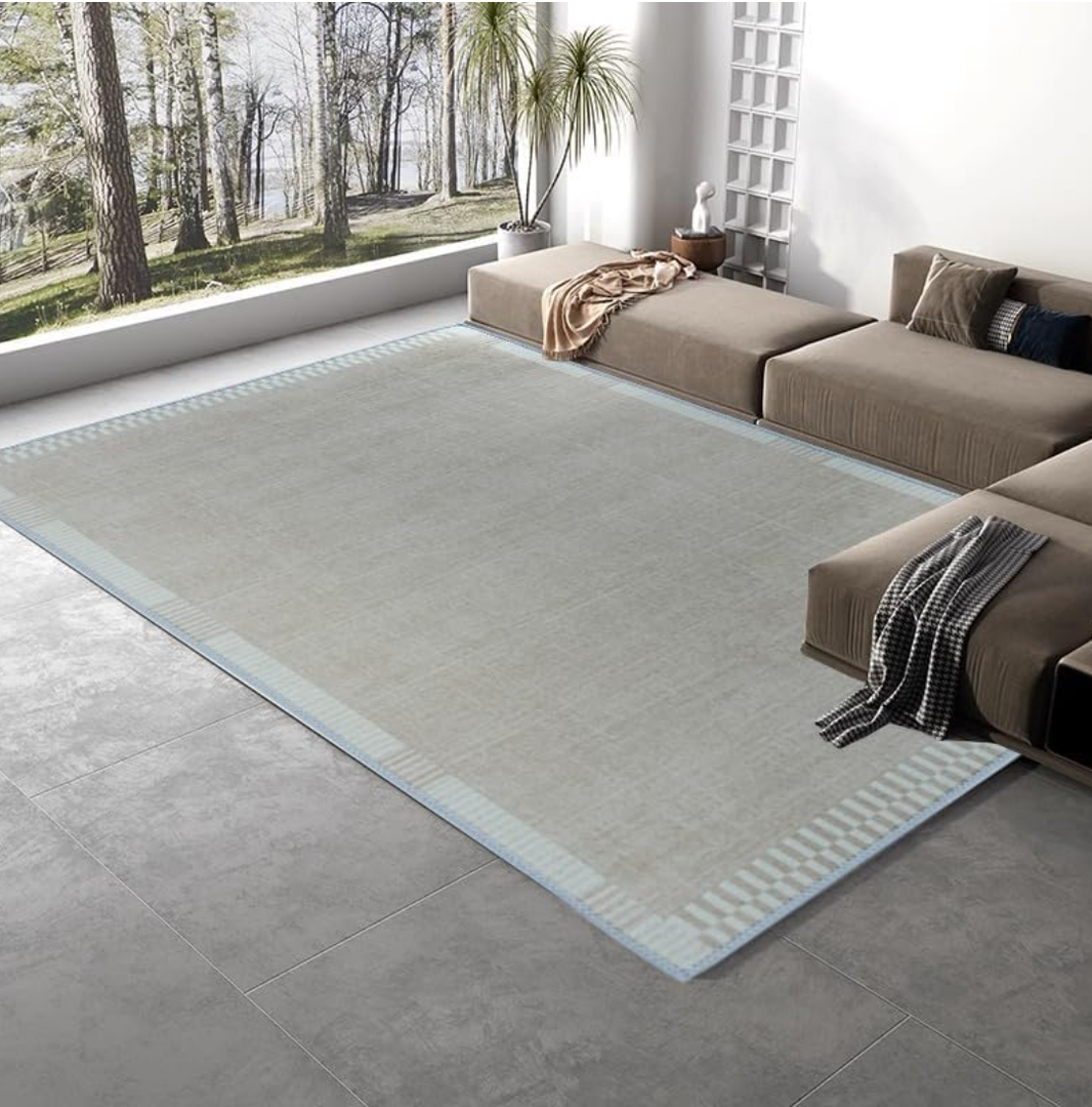 QUMOX 5'3"x7'6" Modern Simple Area Rug, Machine Washable, Non-Slip, Perfect for Living Room and Bedroom