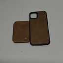 Compatible with Magsafe for iPhone 15 Plus Wallet Case Magnetic Card Holder, RFID Blocking 2 in 1 Detachable Kickstand Shockproof Case for Women Men, Brown