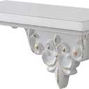 SOFE French Wooden Shelf for Wall, 14 Inch Long Floating Shelf, Vintage White Decorative Wall Shelf, Picture Ledge Shelf, Small Hanging Shelf for Kitchen, Living Room, Bathroom