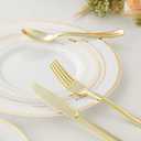N9R 50PCS Gold Plastic Forks, Solid, Durable and Heavy Duty Plastic Forks Disposable, Perfect Plastic Utensils for Parties, Thanksgiving, Christmas and Daily Use