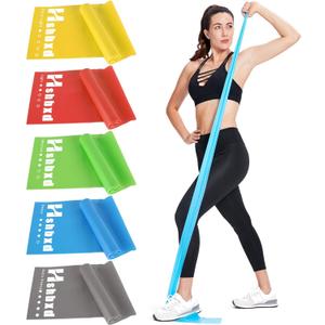 Resistance Bands for Physical Therapy, Bands for Working Out, Latex Free Elastic and Exercise Bands Set for Stretching, Suitable for Rehab, Yoga, Pilates, Gym, Home Exercise