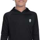 Hoodies for Boys Outdoor Recreation Shirts - Youth Athletic Tops Sun Protection UPF 50+ (Medium, Black)