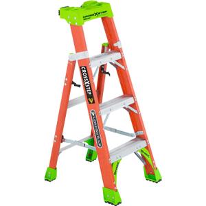 Louisville Ladder 4-foot Fiberglass Cross Step Ladder, 300-Pound Load Capacity, Type IA, FXS1504