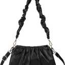 Crossbody Bags for Women, Cloud Design Hobo Bags Cute Ruched Shoulder Bag Small Mini Clutch Purses Vegan Leather Bag