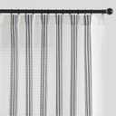 Jinchan Striped Linen Blend Curtains 90 Inches Long for Living Room Black Stripe Semi Sheer Light Filtering Modern Farmhouse Drapes for Bedroom Curtain Set 2 Panels, 50"W x 90"L, Pack of 2