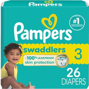 Pampers Baby Diapers - Swaddlers - Size 3, 26 Count, Ultra Absorbent Disposable Infant Diaper
