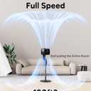 JRD Fan for Bedroom, 70 Oscillating Standing Fan, 100ft Quiet Pedestal Fans for Home Office, 85 Manual Vertical, Touch+Remote, 24H Timer,32 Wind Speeds, 39-43" Adjustable Height, Air Circulator, 39-43in