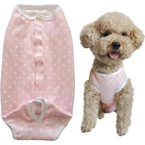Dog Surgical Recovery Suit, Spay Recovery Suit for Small Medium Dog, Post Surgery Dog Onesie for Male Female Puppy (Pink-S)