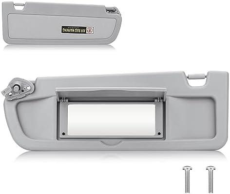 Sun Visor for 2006-2011 Honda Civic EX LX Sedan SI Coupe, Left Driver Side Gray Sunvisor Replacement 83280-SNA-A01ZA