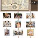 Holkcog 50th Birthday Decorations Gift for Women Men, Back in 1975 Poster Picture Frames Collage Wall, Cheer To 50 Years Old Party Picture Photo Frame, 50th Anniversary Table Decortions Party Supplies