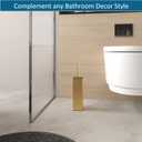 BVL Toilet Brush and Hoder Set Brushed Gold Freestanding for Bathroom