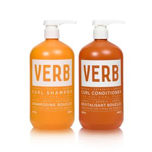 VERB Curl Shampoo + Conditioner Duo - Cleanse and Smooth - Frizz Control + Definition- Vegan, No Parabens or Harmful Sulfates (32 Fl Oz (Pack of 2))