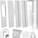 Portable Air Conditioner Window Vent Kit – Adjustable AC Window Kit Fits Sliding Horizontal & Vertical Windows, Includes 5.9” Exhaust Hose