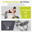 WONDER CORE Slide Fit, Ab Roller Board with 4 Wheels, Automatic Rebound Abdominal Wheel for Core Workout, Ab Exercise Equipment, Abdominal Exerciser, Heroboard Fitness Rolling Board with Knee Pad