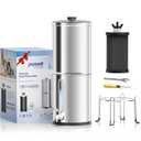 Purewell 1.0 Gallon Portable Gravity Water Filter System, 3-Stage 0.01m Ultra-Filtration Countertop System with Water Level Window and Stand, Reduce 99% Chlorine, for Camping, RVing, Home (PW-1G-K)