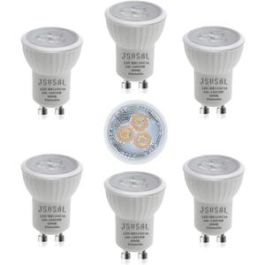 MR11 GU10 35mm Mini LED Light Bulbs,Dimmable,4000K Natural White, AC 120V, 3W GU10 Base Spotlight Bulbs Replace 25-35W Small Halogen Bulb for mr11 Track Lighting,6 Pack