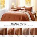 Quataly Full Comforter Sets Terracotta,3PCS Soft Lightweight Breathable Bedding Comforter Sets for All Season, Full Size(82''x86'' Comforter & 2 Pillowcases)