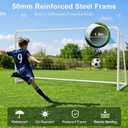 MOPHOTO Soccer Goal, 6X4/8x6/10x6.5/12x6/16x7/18.5x6.5/21x7/24x8ft Soccer Goals for Backyard, Full Size Soccer Goal for Teens & Adults Training