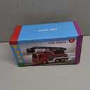 JUKUDAHU Fire Truck Toy for Kids 3 4 5 6 7 8 Years Old - Fire Trucks Playset with Rotating Ladder, Sound and Light, Vehicle Toys for Boys 5-8, City Cars Toyset, Birthday Gifts for Girls Toddlers 3+