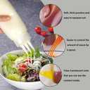 2 x 6 pack 3-Hole Nozzle Plastic Squeeze Bottles for Sauces, Condiment Squeeze Bottles with Caps, Small Salad Dressing Bottle, Ketchup Bottles Squeeze – 6oz