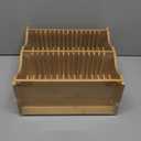 Lyellfe CD Holder Rack, Bamboo CD Rack Organizer with Rubber Feet, DVD Display Shelf for Movie Cases, DVDs, Cassette Tape, Holds up to 32 CD Cases