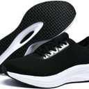 Men's Running Shoes-Breathable Walking Non-Slip Athletic Sneakers Lightweight Gym Comfortable Tennis Road Sneaker Training Shoe Men with Boxes (9.5, Black)