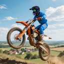 Youth Kids Motocross Helmet DOT Approved, Adult ATV Dirt Bike Off-Road Full Face Motorcycle Helmet with Goggles Gloves Mask for Boys Girls,Lightweight Breathable for Riding (Blue, X-Large)