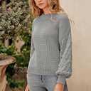 PRETTYGARDEN Women's Fall 2026 Pullover Sweater Casual Long Sleeve Loose Chunky Knit Tops Blouse Winter Fashion Clothing (Gray, M)