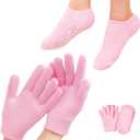 4 PCS Moisturizing Gloves and Socks, Gel Spa Moisturizing Therapy Sock  Glove, Soften Repairing Dry Cracked, Hands Feet Skin Care, Effective in Repair Dry and Chapped Hands and Feet Skin Care(Small)