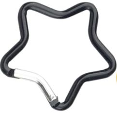Aluminum Star Shape Carabiner Clip Spring Snap Hook Keyring Carabiners Keychains Outdoor Accessories (2.6 Inch) (Small Star Random 9 P)