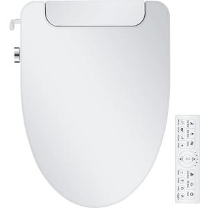 Electric Bidet Toilet Seat, Elongated, Warm Water with Air Dryer, Heated Seat and Slow Close Lid, Front and Rear Wash, Adjustable Water Temperature, LED Nightlight, Wireless Remote, White, 101
