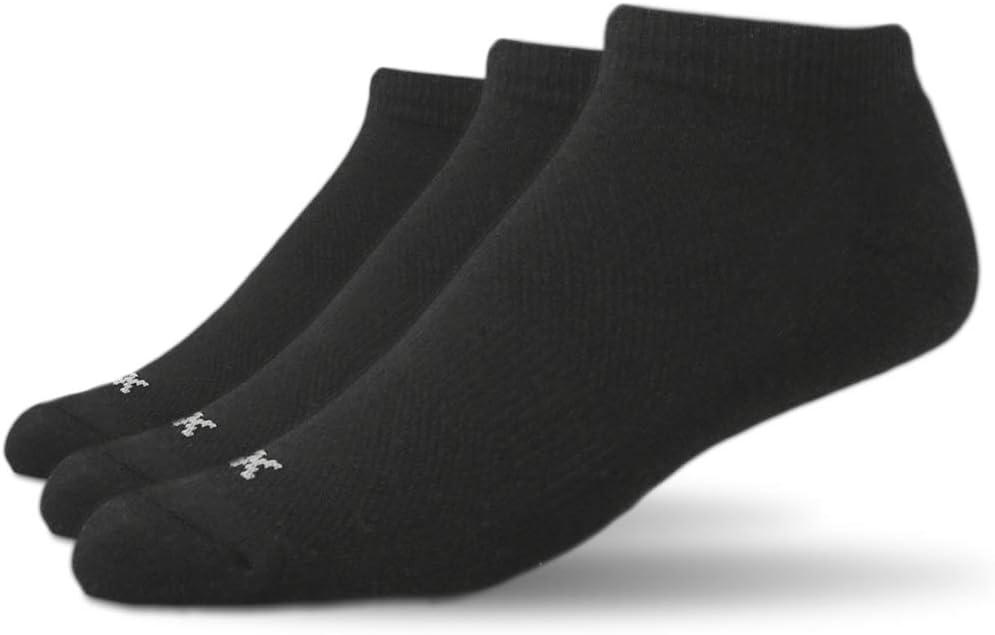 xxl No-Show Sport Socks (Men's size 15-18) (3-Pack) (XX-Large Big Tall, Black)