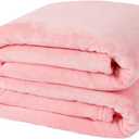 NANPIPER Fleece Blankets, Super Soft Flannel Queen Size Blanket for Bed, Luxury Cozy Microfiber Plush Fuzzy Blanket,Pink
