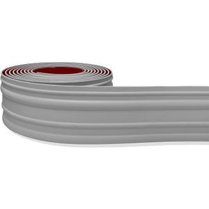 Proflex Gray Vinyl Wall Base 4 Inch X 40 Feet - Strong Peel and Stick Adhesive Baseboard Trim - Scratch Resistant, Flexible Baseboard Molding Trim with Toe - Self Adhesive Molding, Easy Install