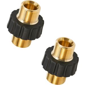 Pressure Washer Adapter Set, M22-14mm Male Fitting to M22-14mm Male Swivel, 5000PSI Pressure Washer Hose Thread Kit