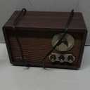 Victrola Willow  Retro Wood Bluetooth Radio with Built-in Speakers: Elegant & Vintage Design, Rotary AM/FM Tuning Dial, Bass & Treble Control, Wireless Streaming (Espresso)