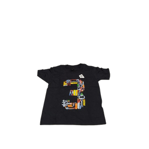 Kids black 3rd birthday tools shirt Size XS