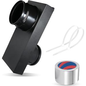 84049 Adjustable 0-5" Periscope Dryer Vent Kit  Telescoping Duct Hose Adapter for Tight Spaces, Replacement Vents with 2 Clamps and Foil Tape Included