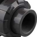 DERNORD PVC True Union Ball Valve NPT Threaded with Full Port, EPDM O-Rings, and Reversible PTFE Seats, Rated at 200 PSI (1.5 Inch NPT Threaded)
