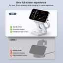 3 in 1 Wireless Charging Station for Apple Multple Devices - Foldable Magnetic Wireless Charger Dock -Travel 18W Charging Pad for iPhone 17 16 15 14 13 12 Pro/Pro Max/Plus/Watch & Airpods All Series (White)