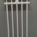 Malier Dog Gate with a Small Door, Extra Wide All Metal Short Dog Gate Pet Gate for Stairs, 10'' Tall Pressure Mount Easy Step Over Puppy Gate Low Gate for Doorways (White)