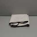 MIULEE Beige Scalloped Shower Curtain Linen Textured with 12 Metal Hooks Cute Heavy Duty Washable Waterproof Neutral Thick Cloth Shower Curtains with Black Border for Bathroom Bathtub,W72*L72 Cream