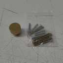 RZDEAL 6pcs Solid Brass Cabinet Knobs Pulls - Gold Modern Handles (1"x1"/25mmx25mm), Brushed Brass Finish